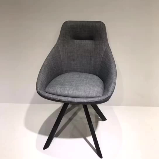 Multi-functional four-corner design dininer chair degree Turning Metal Frame With PU Armchair - Medyls Medyls - Modern 180-degree Turning Metal Frame Wit