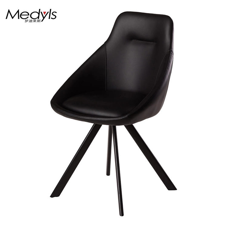 Multi-functional four-corner design dininer chair degree Turning Metal Frame With PU Armchair - Medyls Medyls - Modern 180-degree Turning Metal Frame Wit (2)