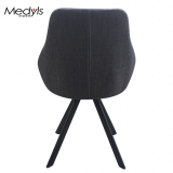 Multi-functional four-corner design dininer chair degree Turning Metal Frame With PU Armchair - Medyls Medyls - Modern 180-degree Turning Metal Frame Wit (3)