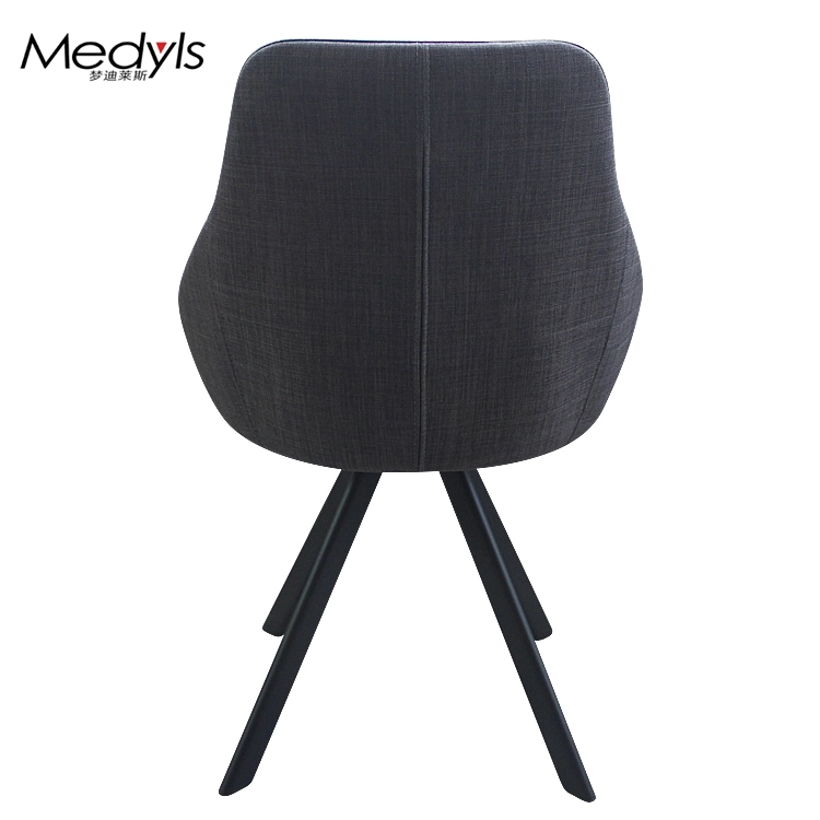 Multi-functional four-corner design dininer chair degree Turning Metal Frame With PU Armchair - Medyls Medyls - Modern 180-degree Turning Metal Frame Wit (3)