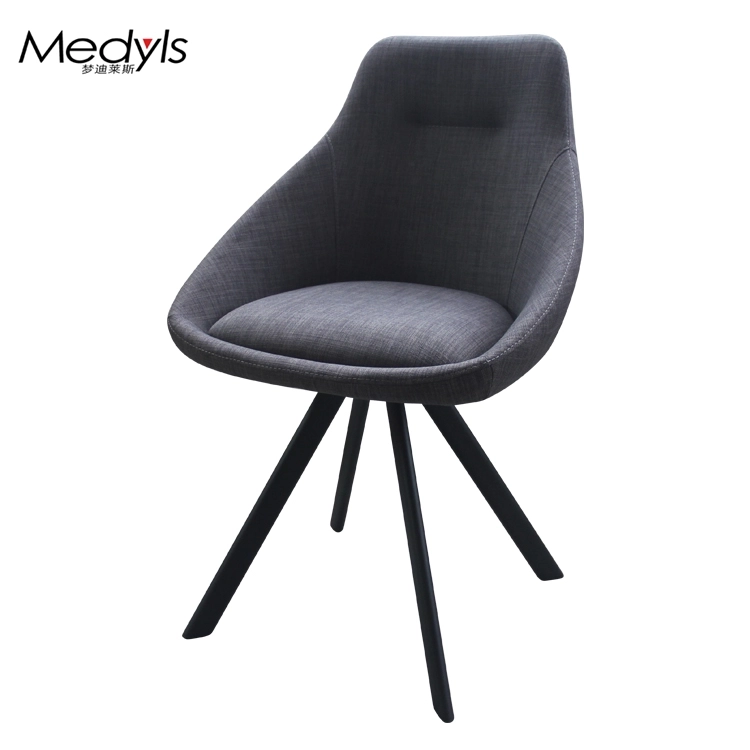 Multi-functional four-corner design dininer chair degree Turning Metal Frame With PU Armchair - Medyls Medyls - Modern 180-degree Turning Metal Frame Wit (4)
