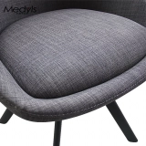 Multi-functional four-corner design dininer chair degree Turning Metal Frame With PU Armchair - Medyls Medyls - Modern 180-degree Turning Metal Frame Wit (6)