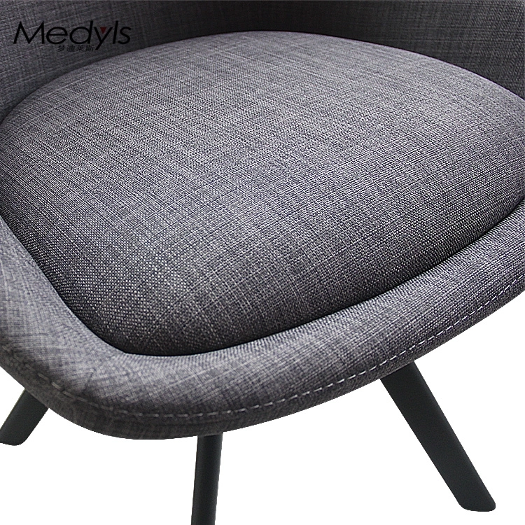 Multi-functional four-corner design dininer chair degree Turning Metal Frame With PU Armchair - Medyls Medyls - Modern 180-degree Turning Metal Frame Wit (6)