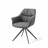 Multi-functional four-corner design dininer chair degree Turning Metal Frame With PU Armchair - Medyls (3)