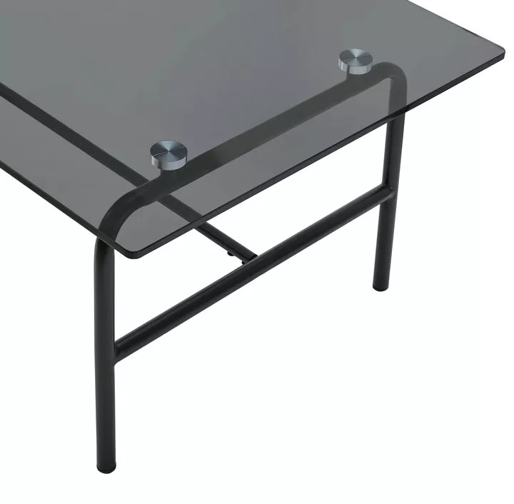 Modern Marbling Square Tea Table Sofa Side Simple Wrought Steel Coffee Table