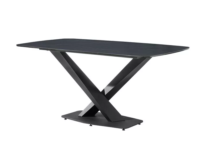 Europa Style Tempered Glass Top&Metal Tube Frame Dining Table For Dining Room Restaurant Factory New Design OEM/ODM