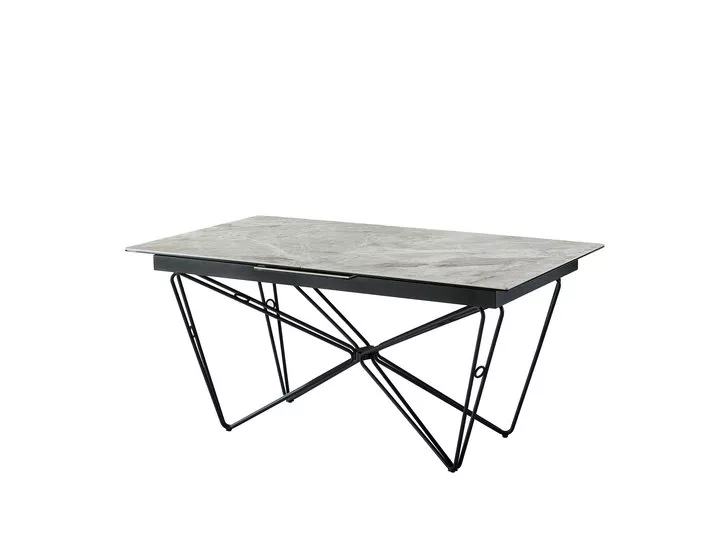 Europa Style Tempered Glass Top&Metal Tube Frame Dining Table For Dining Room Restaurant Factory New Design OEM/ODM