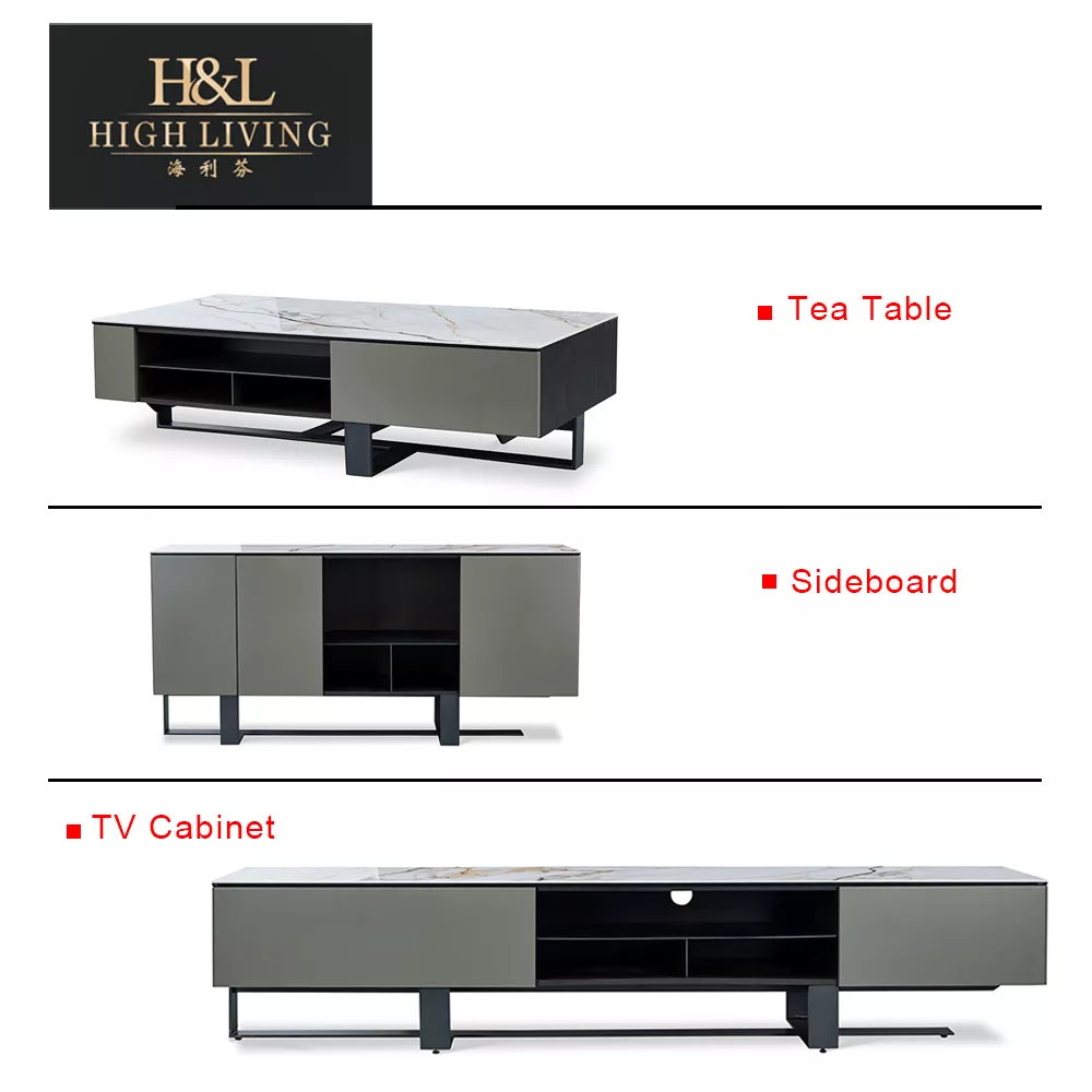 Italian Modern Sideboard Luxury Side Cabinet Soild Wood Double Swing Door Console Cabinet