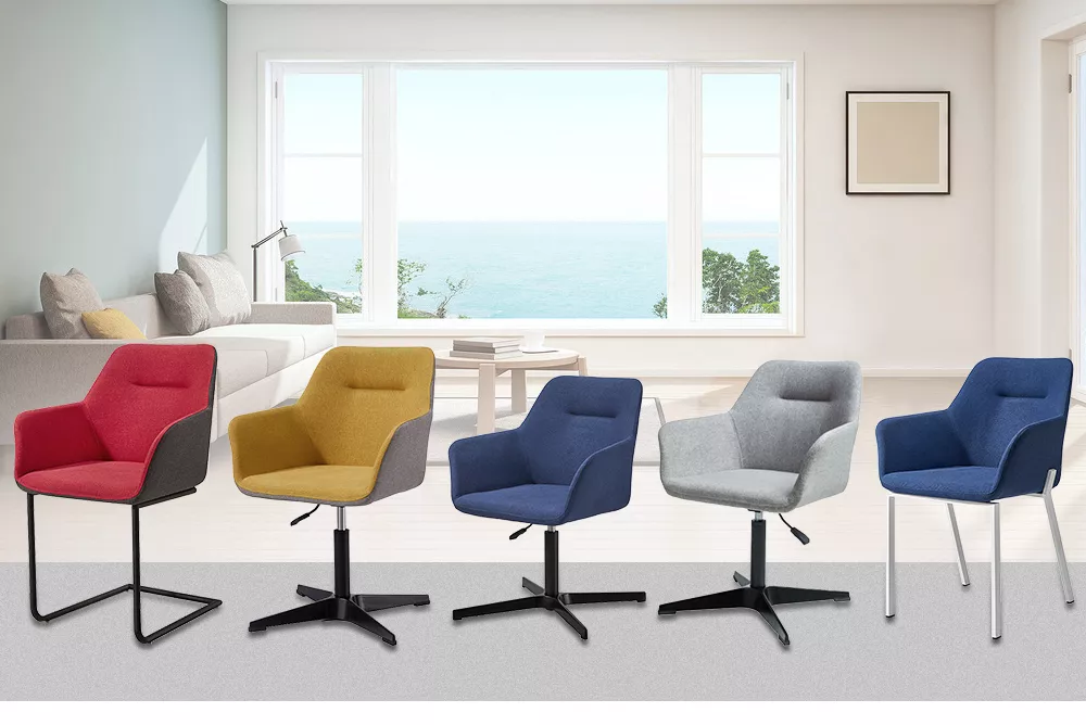 Seat Dining Chair Manufacturer Lounge Chair Living Room Bedroom Furniture Swing Base PU Home Furniture High Quality Modern