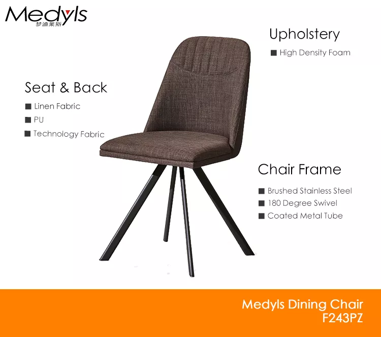 Modern New Design Armchair For Restaurant Blue Fabric&Sandy Black Powder Coating Factory Outlet Hot Sales