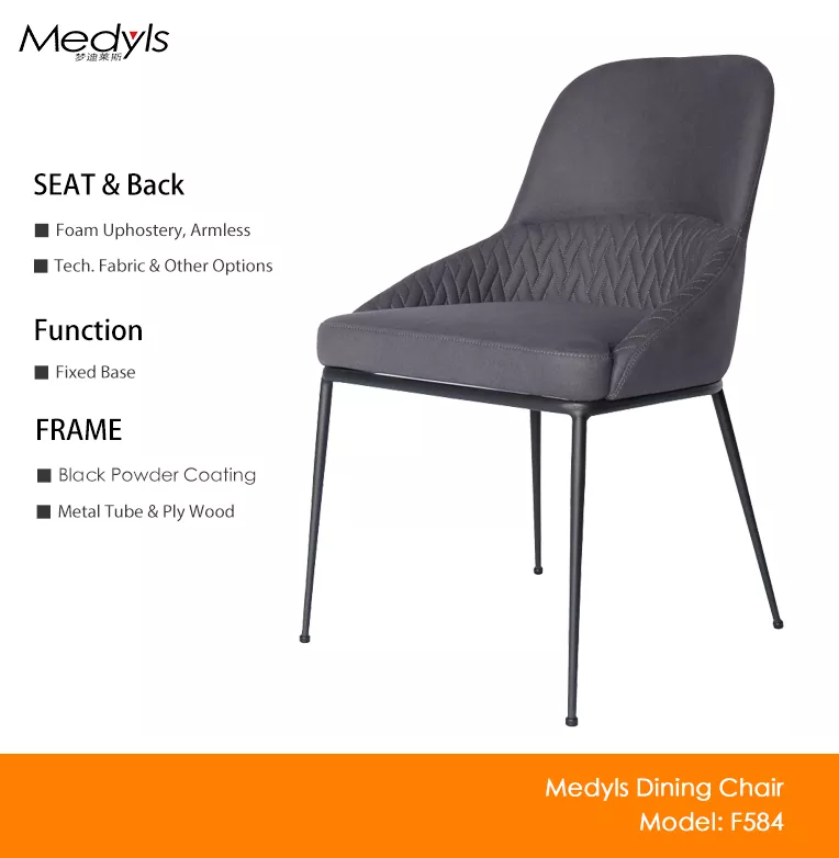 Modern New Design Armchair For Restaurant Green Fabric&Sandy Black Powder Coating Factory Outlet Hot Sales