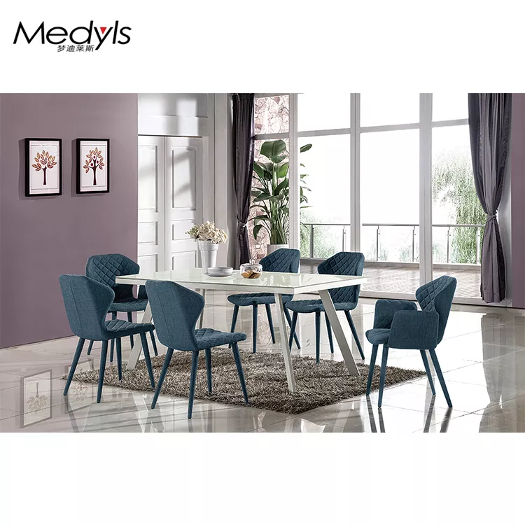 Wholesale Modern Design Upholstered Dining Room Chair Home Furniture Fabric/cover Legs Wholesale Factory with Fabric Cover