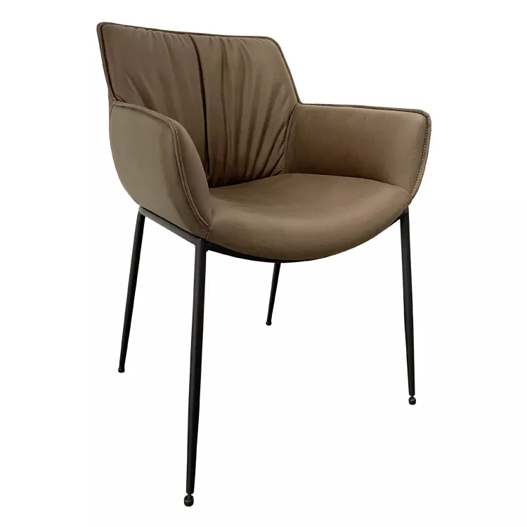  Best Medyls - Modern Good Price PU Velvet Fabric Upholstered&4 Legs Metal Frame With Adjustable Feet Home Furniture OEM/ODM Guangdong Factory DINING CHAIR Company - Medyls 