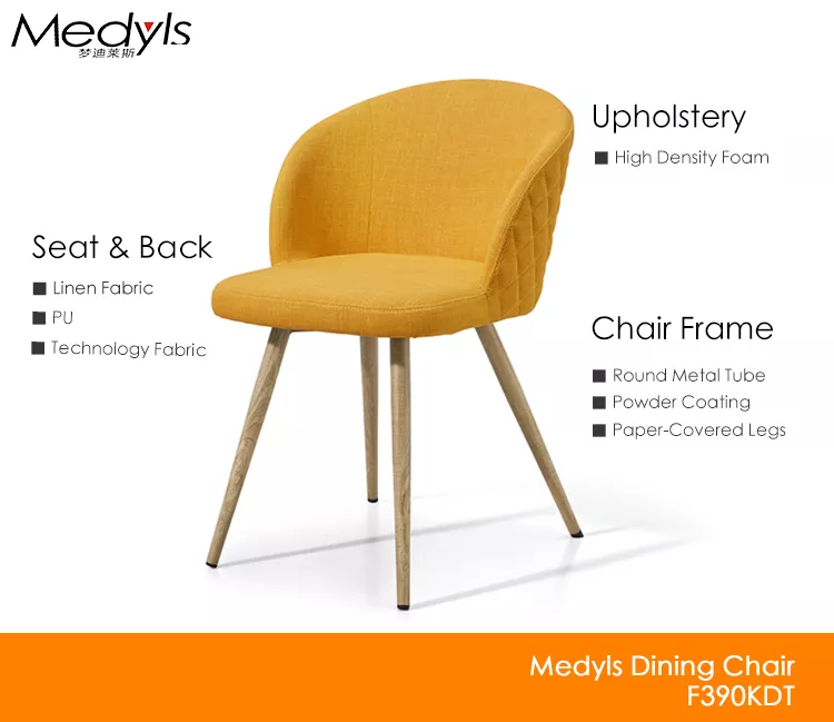 Modern Upholstered Solid Back Veneer Paper Cover Legs Armrest Dining Room Chairs Factory
