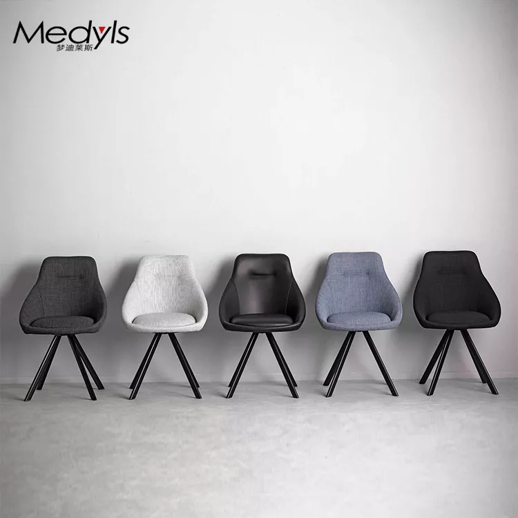 Velvet Seat&180 Swivel Dining Room Furniture Hotel Restaurant Dining Chair New Design Hot Sale Black Home Furniture High Quality