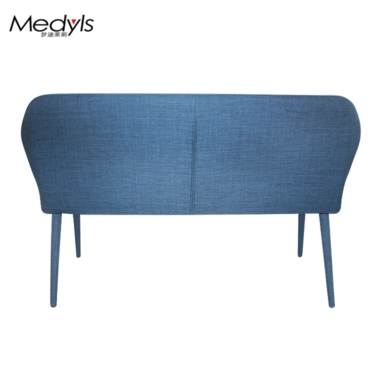 Unique Design Hot Sale Dining Bench Blue Linen FabricMetal Frame For Bedroom Living room Lobby Bench DINING BENCH-Medyls (3)